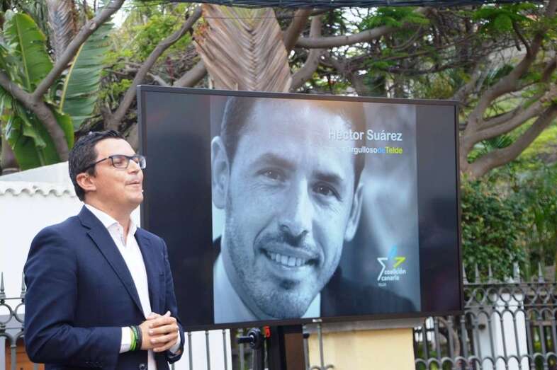 Pablo Rodríguez, en el acto de presentación en Telde de Héctor Suárez como candidato a la Alcaldía (Foto TA)